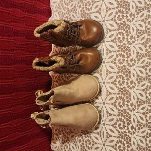 2 pair girls boots size 6
